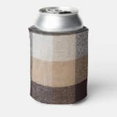 ブラウンウー市松模様にル:タータンチェックテクスチャ 缶クーラー (缶裏面)