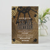 ブラウンエスケープザルーム殺人謎ディナーパーティー 招待状 (スタンド正面)