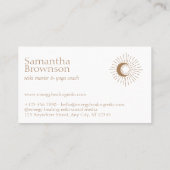 ブラウンエナジーヒーリングサンムーンスピリチュアル 名刺 (裏面)