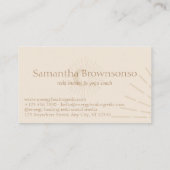 ブラウンエナジーヒーリングサンライトムーンスピリチュアル 名刺 (裏面)