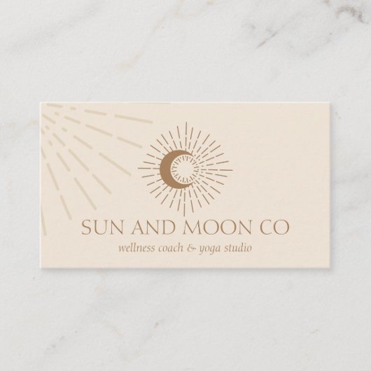 ブラウンエナジーヒーリングサンライトムーンスピリチュアル 名刺 (正面)