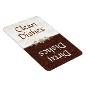 ブラウンエレガントおよびアイボリーダマスク食洗機磁石 マグネット (右側)