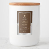 ブラウンエレガントおよびシルバー製品の包装ラベル フードラベル (正面)