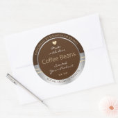 ブラウンエレガントおよびシルバー製品の包装ラベル ラウンドシール (封筒)