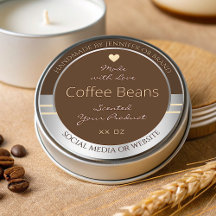 ブラウンエレガントおよびシルバー製品の包装ラベル