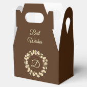 ブラウンエレガントお気に入りボックスフローラリース フェイバーボックス (オープン)