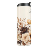 ブラウンエレガントと赤面パーソナライズされた タンブラー (回転左)