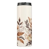 ブラウンエレガントと赤面パーソナライズされた タンブラー (裏面)