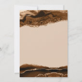 ブラウンエレガントアゲート写真招待状 招待状 (裏面)