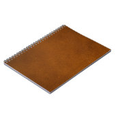 ブラウンエレガントオレンジレザーレトロ背景 ノートブック (左側)