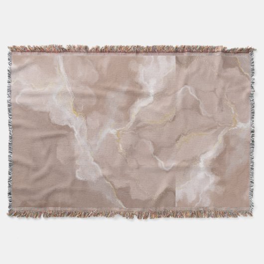 ブラウンエレガントギフト装飾用クッション – 居心地の良い装飾 スローブランケット (正面)