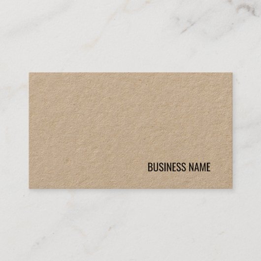 ブラウンエレガントクラフト実在紙モダンテンプレート 名刺 (正面)