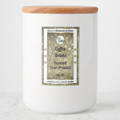 ブラウンエレガントグリッター製品ラベルダイヤモンドロゴ フードラベル (正面)