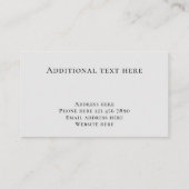 ブラウンエレガントココアサテンカスタムプロフェッショナル 名刺 (裏面)