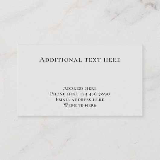 ブラウンエレガントココアサテンカスタムプロフェッショナル 名刺 (裏面)