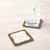 ブラウンエレガントゴールデンホワイト コースター (右側)