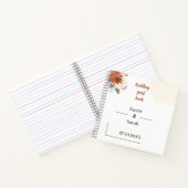 ブラウンエレガントス結婚ゲスト ノートブック (内部)