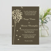 ブラウンエレガントツリー5x7結婚式招待状 招待状 (スタンド正面)