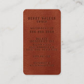 ブラウンエレガントビーガンレザー 名刺 (裏面)