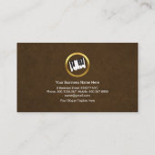 ブラウンエレガントピアノグランジ鍵金ゴールド音符 名刺 (裏面)