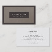 ブラウンエレガントフェイクリネンプロフェッショナル 名刺 (正面/裏面)