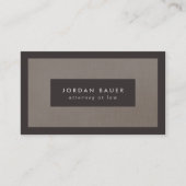 ブラウンエレガントフェイクリネンプロフェッショナル 名刺 (正面)