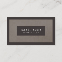 ブラウンエレガントフェイクリネンプロフェッショナル 名刺