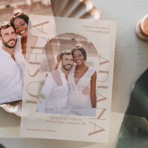 ブラウンエレガントフォトアー結婚チ