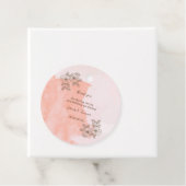 ブラウンエレガントフラワーカスタムウェディング フェイバータグ (インサイチュ)