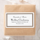 ブラウンエレガントフレームHワインボトルラベル ラベル (インサイチュ)