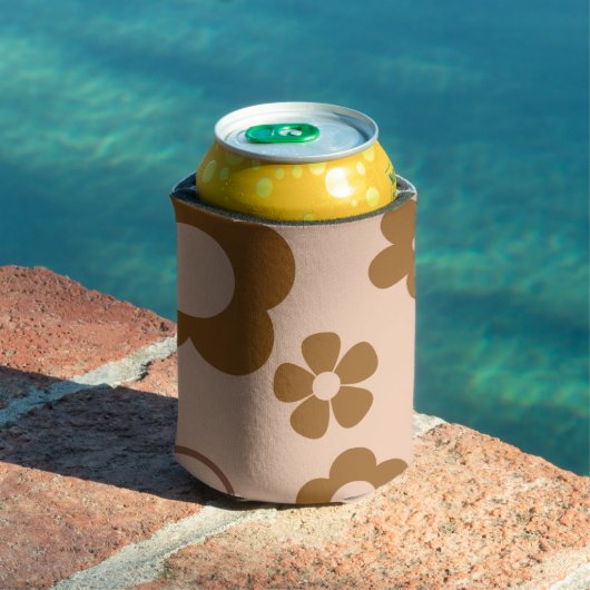 ブラウンエレガントフローラ水彩植物学 缶クーラー (インサイチュ プール)