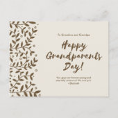 ブラウンエレガントフローラ祖父母の日 シーズンポストカード (正面)