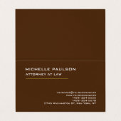 ブラウンエレガントプレーンモダンプロフェッショナル 名刺 (外部フラット)
