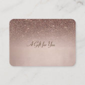 ブラウンエレガントモダングリッターバラ金ゴールド 割引カード (正面)