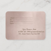 ブラウンエレガントモダングリッターバラ金ゴールド 割引カード (裏面)