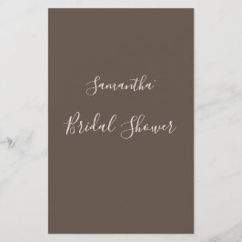 ブラウンエレガントモダンブライダルシャワーゲーム