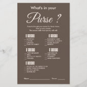 ブラウンエレガントモダンブライダルシャワーゲーム (裏面)