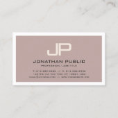 ブラウンエレガントモノグラムデザインモダンプロフェッショナル 名刺 (正面)