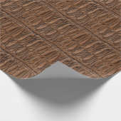 ブラウンエレガントワニ ラッピングペーパー (角)