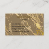 ブラウンエレガント名刺 | プロフェッショナルとミニム 名刺 (裏面)