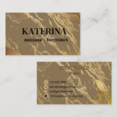 ブラウンエレガント名刺 | プロフェッショナルとミニム 名刺 (正面/裏面)