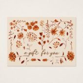 ブラウンエレガント秋素朴フローラギフトカード (正面)