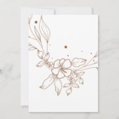 ブラウンエレガント結婚式招待状 招待状 (裏面)