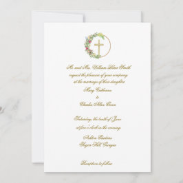 ブラウンエレガント結婚式招待状、記念日 招待状