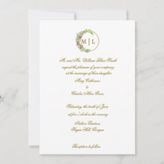 ブラウンエレガント結婚式招待状、記念日 招待状