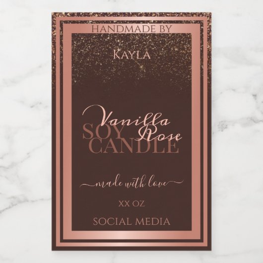 ブラウンエレガント製品の包装ラベルバラ金ゴールド フードラベル (シングルラベル)