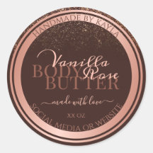 ブラウンエレガント製品の包装ラベルバラ金ゴールド