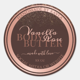 ブラウンエレガント製品の包装ラベルバラ金ゴールド ラウンドシール