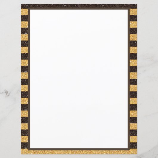 ブラウンエレガント金ゴールドグリッタースパークルパーソナライズされた (裏面)