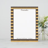 ブラウンエレガント金ゴールドグリッタースパークルパーソナライズされた (スタンド正面)